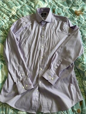 Psycho Bunny Lavender Long-Sleeve Dress Shirt